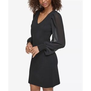 Karl Lagerfeld Black Long Sleeve Dress